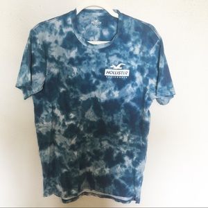 Hollister California Tie-Dyed Tee Blue & White